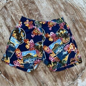 SAUVAGE Men’s Cotton Hawaiian Shorts, Size M